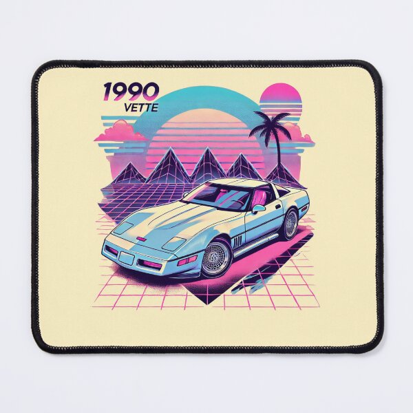 Item preview, 1990 Corvette C4 Vaporwave Retro Synth Art designed and sold by TheArtOfCar.