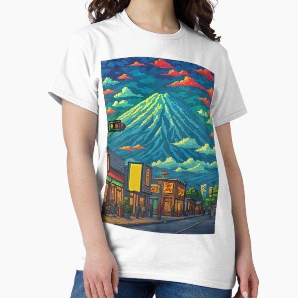 Item preview, 8 bit Mount Fuji Landscape illustration designed and sold by tonylau81.