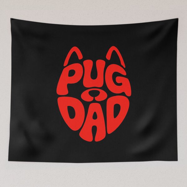 Item preview, Pug Dad Heart Design Gift for Dog Lovers Pugs designed and sold by w1ckerman.