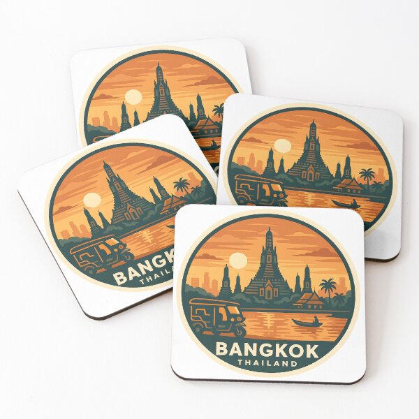Item preview, Bangkok Thailand – Sunset Wat Arun Travel designed and sold by LoveLabDesign.