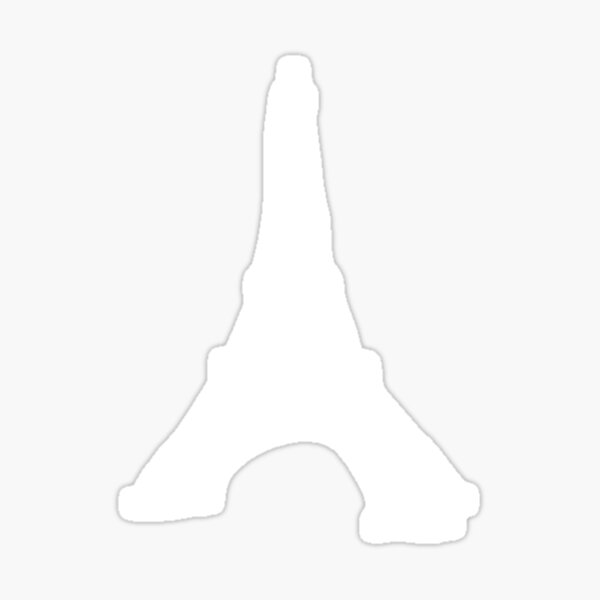 Eiffel Tower in White Sticker