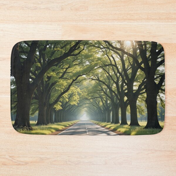 Item preview, long road stretches through a tunnel of towering trees designed and sold by InezPhotography.