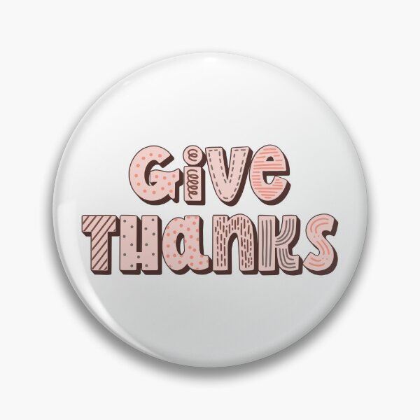 Item preview, Give Thanks – Whimsical Decorative Typography in Peach and Brown designed and sold by TeesHearts100.