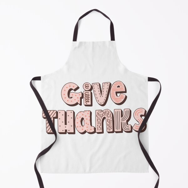 Item preview, Give Thanks – Whimsical Decorative Typography in Peach and Brown designed and sold by TeesHearts100.