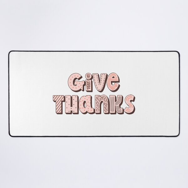 Item preview, Give Thanks – Whimsical Decorative Typography in Peach and Brown designed and sold by TeesHearts100.