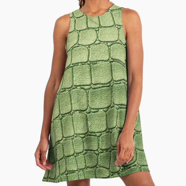 Green Crocodile" A-Line Dress for Sale by savesarah | Redbubble Green Crocodile" A-Line Dress for Sale by savesarah | Redbubble