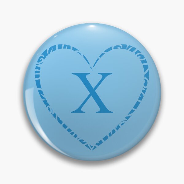 Item preview, Cute Blue Heart & Monogram Letter "X" Charm designed and sold by WD-Artist.