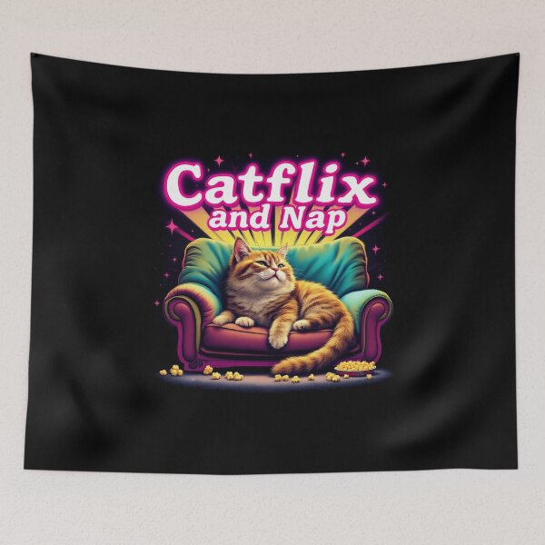 Item preview, Catflix and nap designed and sold by ManikRaja.