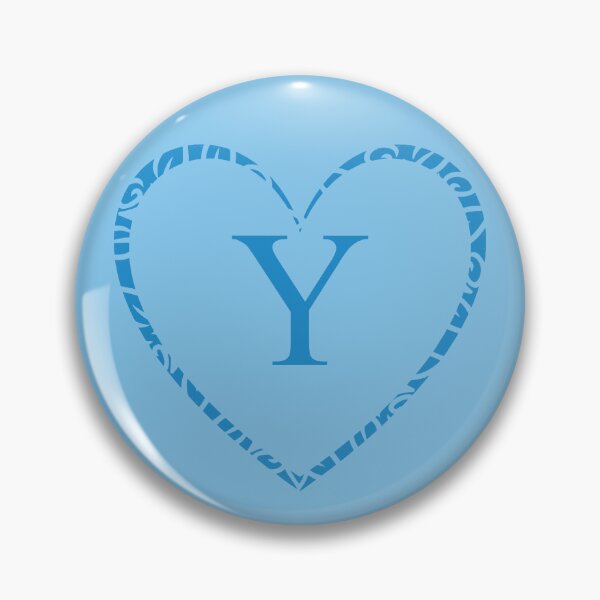 Item preview, Cute Blue Heart & Monogram Letter "Y" Charm designed and sold by WD-Artist.