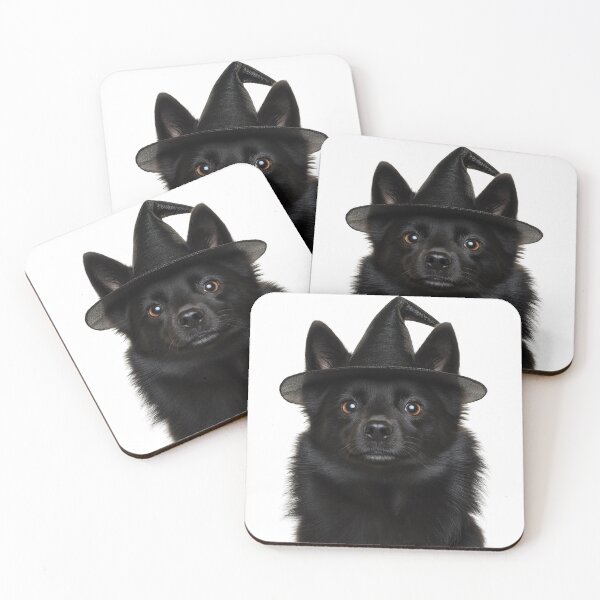 Item preview, Schipperke dog Wearing Halloween Witch Hat designed and sold by LazyOwlStore.