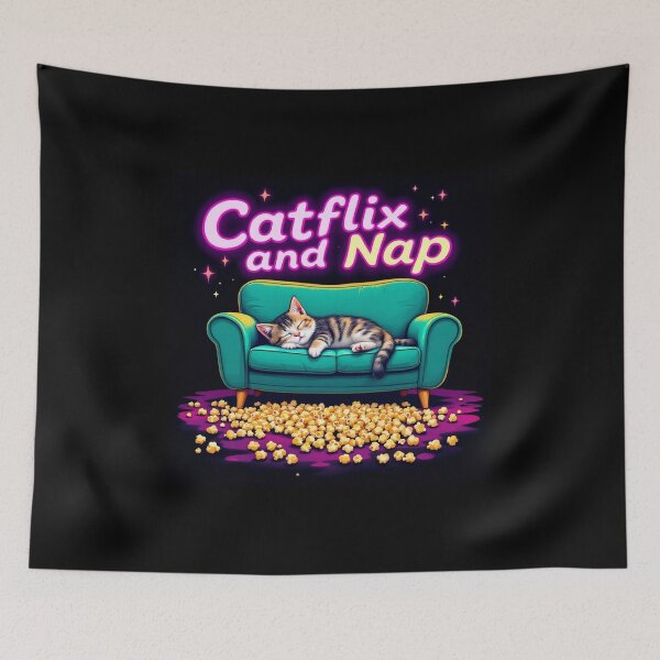 Item preview, Catflix and nap designed and sold by ManikRaja.