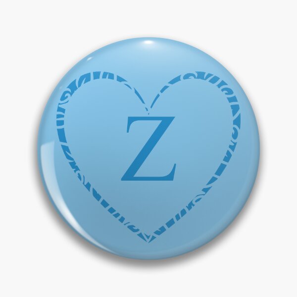Item preview, Cute Blue Heart & Monogram Letter "Z" Charm designed and sold by WD-Artist.