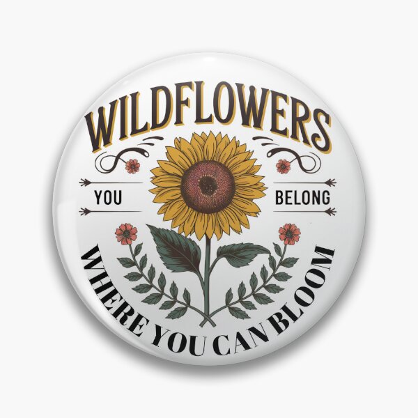 Item preview, Wildflowers You Belong Where You Can Bloom Sunflower Floral designed and sold by BeansHotTees.