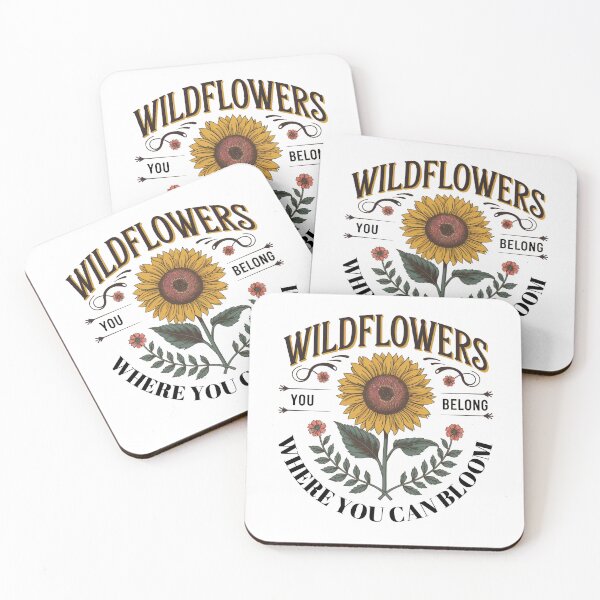 Item preview, Wildflowers You Belong Where You Can Bloom Sunflower Floral designed and sold by BeansHotTees.