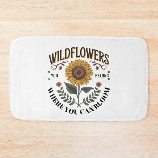 Item preview, Wildflowers You Belong Where You Can Bloom Sunflower Floral designed and sold by BeansHotTees.