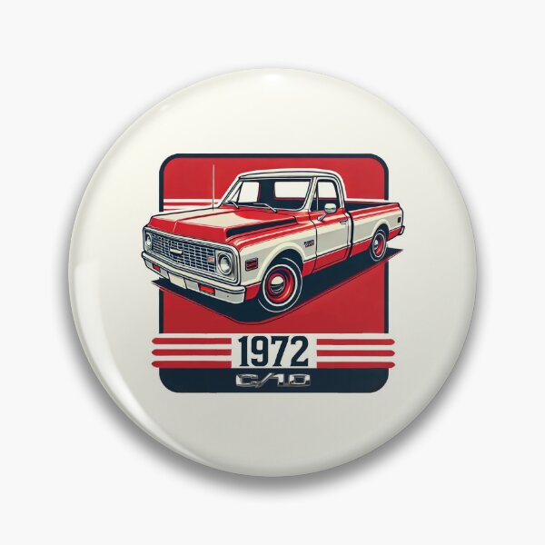 Item preview, 1972 Chevy C10 Red and White Classic designed and sold by TheArtOfCar.