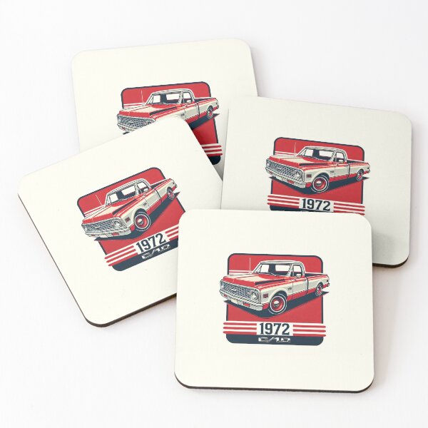 Item preview, 1972 Chevy C10 Red and White Classic designed and sold by TheArtOfCar.
