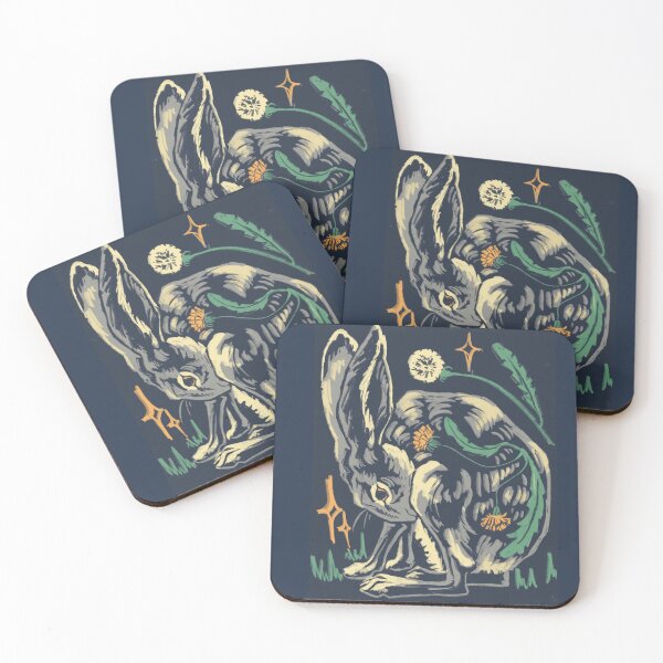 Item preview, Rabbit Blockprint, Blue designed and sold by Mariadanielsart.