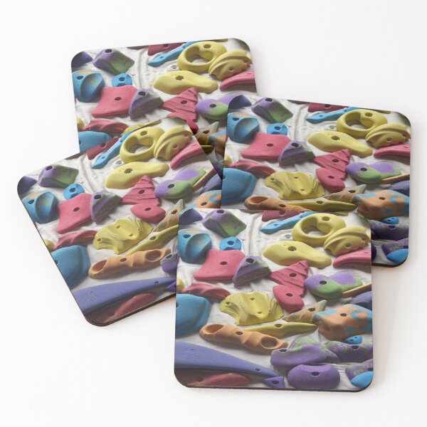 Item preview, Colorful Climbing Holds on Wall - Bouldering Gym Art - Photography by Avril Thomas designed and sold by MagpieSprings.