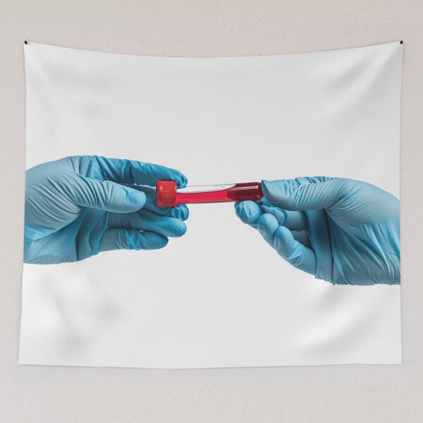 Item preview, Hands Holding Blood Test Tubes designed and sold by urzga.
