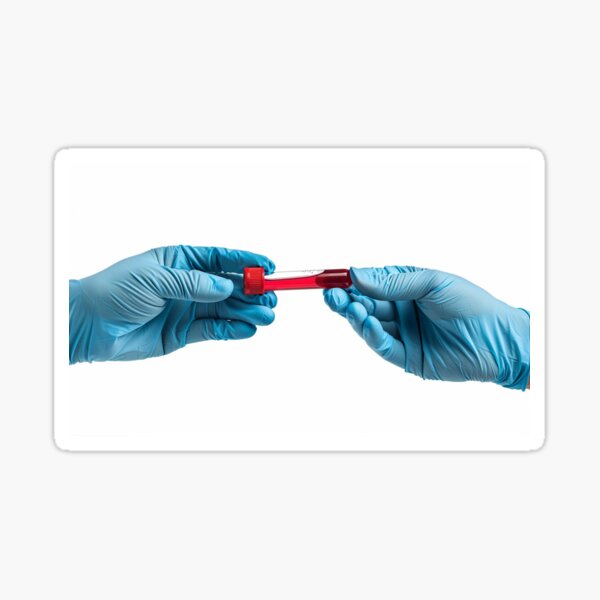 Item preview, Hands Holding Blood Test Tubes designed and sold by urzga.