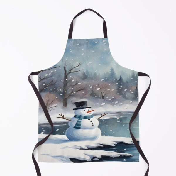 Item preview, Snowman by the Frozen River designed and sold by MadetoCreate21.