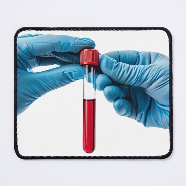 Item preview, Hands Holding Blood Test Tubes designed and sold by urzga.
