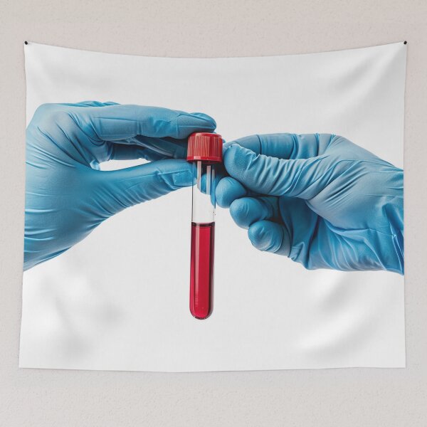 Item preview, Hands Holding Blood Test Tubes designed and sold by urzga.