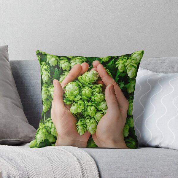 Item preview, Hands Holding Green Hop Cones designed and sold by urzga.