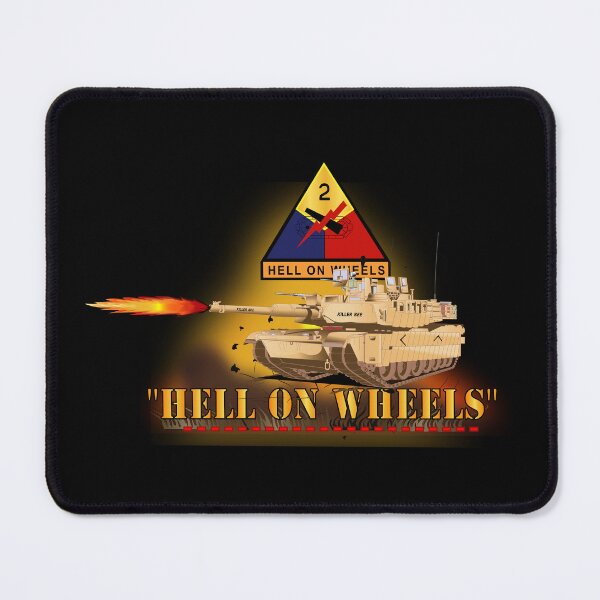 Item preview, Army - 2nd Armored Division  - M1A1 Tank  - Hell on Wheels w Fire X 300 designed and sold by Military Insignia Products.
