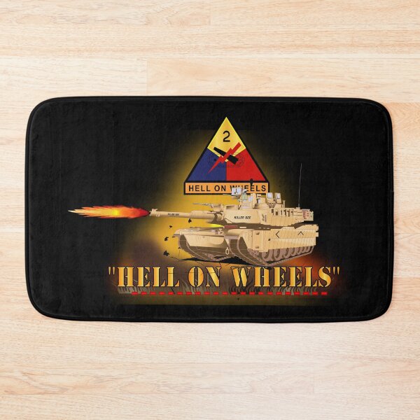 Item preview, Army - 2nd Armored Division  - M1A1 Tank  - Hell on Wheels w Fire X 300 designed and sold by Military Insignia Products.