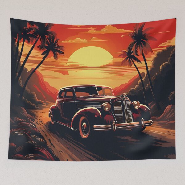 Item preview, Car With View Red Sunset designed and sold by MarthaDenna.
