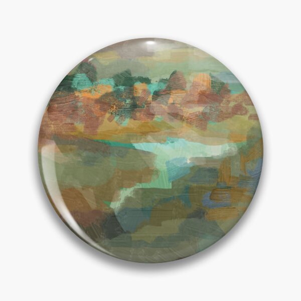 Item preview, Impressionism Landscape in Turquoise, Blues, Oranges and Greens designed and sold by Jessielee72.