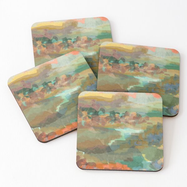 Item preview, Impressionism Landscape in Turquoise, Blues, Oranges and Greens designed and sold by Jessielee72.