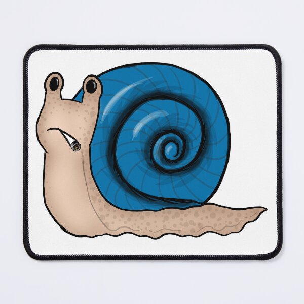 Item preview, Smoking Snail – Grumpy Cartoon Snail with a Cigarette | Dark Humor designed and sold by graceirisart.