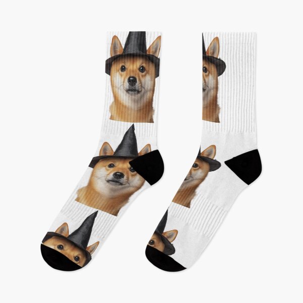 Item preview, Shiba Inu dog Wearing Halloween Witch Hat designed and sold by LazyOwlStore.