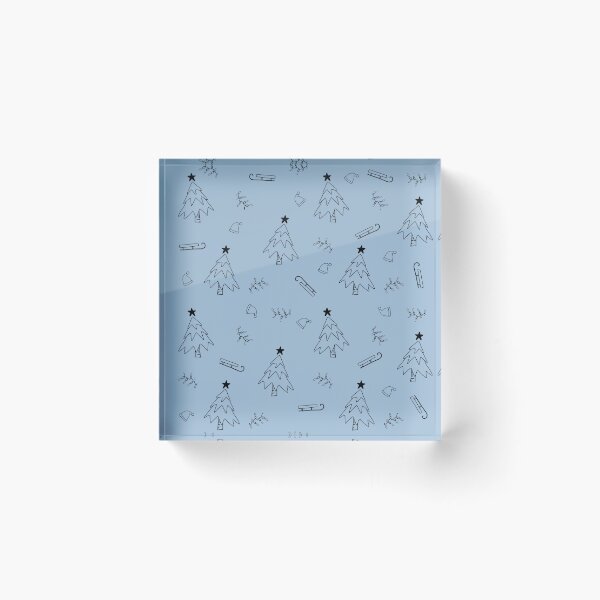 Item preview, Seamless Christmas patterns - blue background  designed and sold by DrawOnIt.