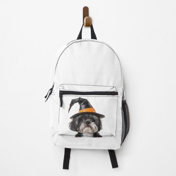 Item preview, Shih Tzu dog Wearing Halloween Witch Hat designed and sold by LazyOwlStore.