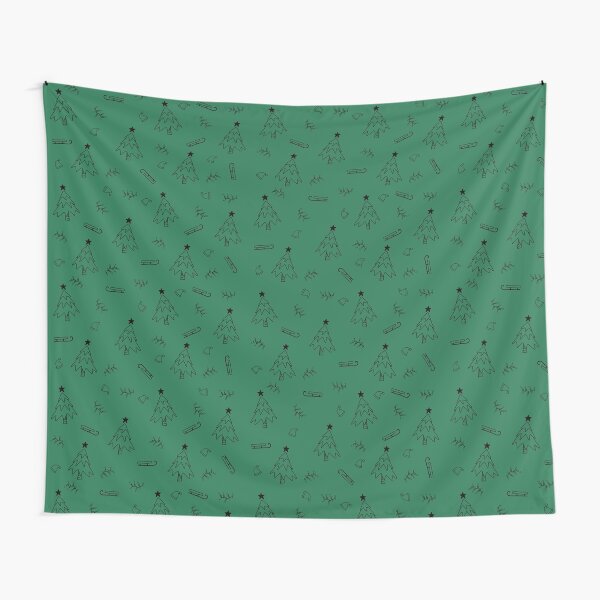 Item preview, Seamless Christmas patterns - dark green background  designed and sold by DrawOnIt.