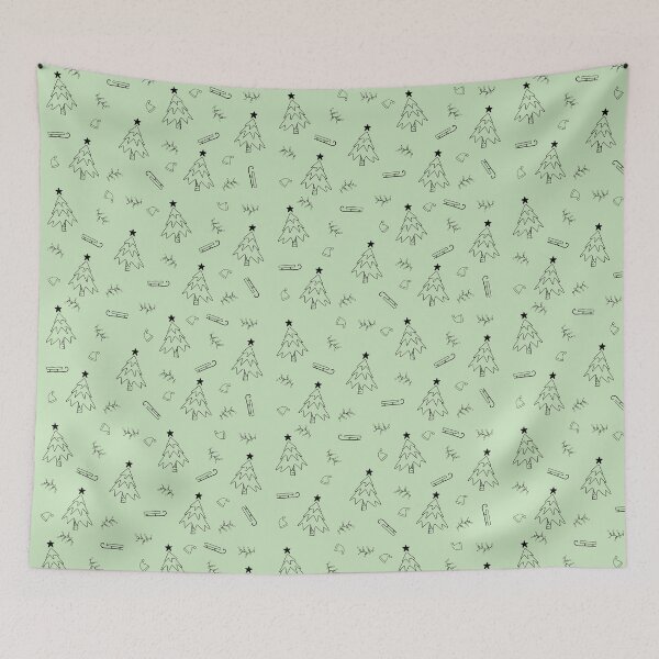 Item preview, Seamless Christmas patterns - light green background  designed and sold by DrawOnIt.