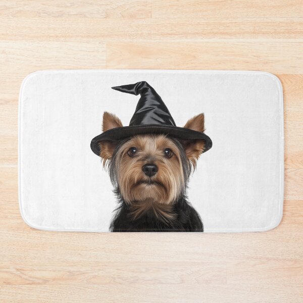 Item preview, Silky Terrier dog Wearing Halloween Witch Hat designed and sold by LazyOwlStore.