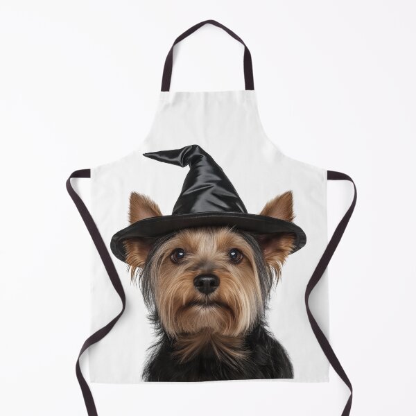 Aperçu de l'œuvre Chien Silky Terrier portant un chapeau de sorcière d'Halloween créée et vendue par LazyOwlStore.