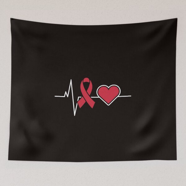 Item preview, Heartbeat Red Ribbon Sepsis Awareness designed and sold by MAKOPOKOShop.