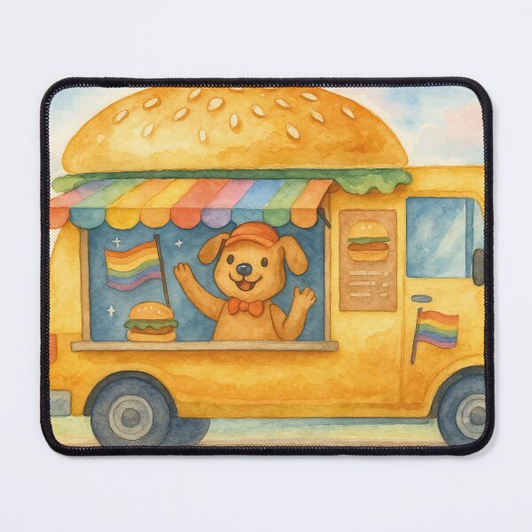 Item preview, Funny food truck with delicious burgers designed and sold by Mauswohn.