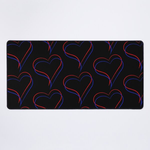 Item preview, A red and a blue heart together designed and sold by MyREDBlack.