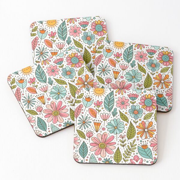 Item preview, Cute doodle floral pattern minimal seamless pattern designed and sold by Kalpa.