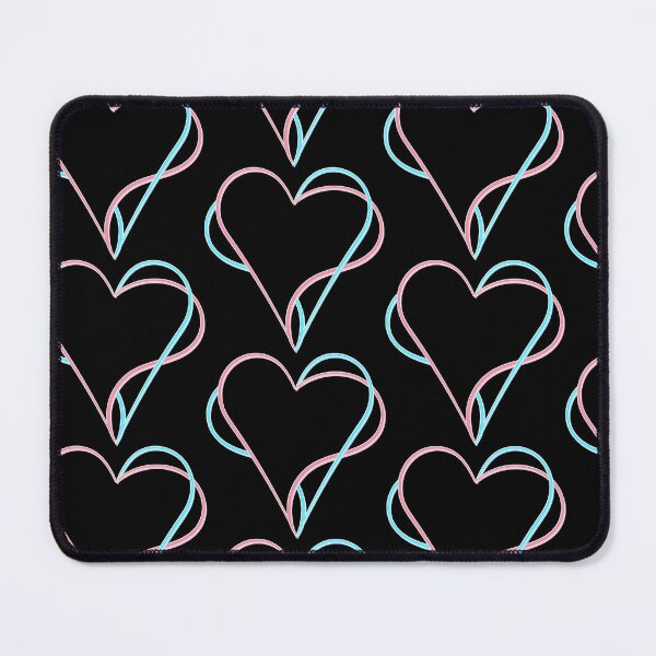 Item preview, hearts entwined blue pink designed and sold by MyREDBlack.