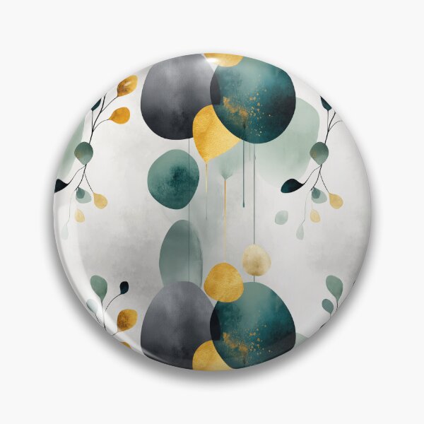 Item preview, Organic Abstract Shapes with Teal, Gold, and Charcoal Tones designed and sold by Moisky Patterns.