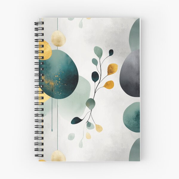 Item preview, Organic Abstract Shapes with Teal, Gold, and Charcoal Tones designed and sold by Moisky Patterns.