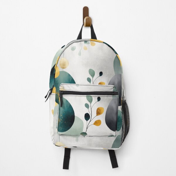 Item preview, Organic Abstract Shapes with Teal, Gold, and Charcoal Tones designed and sold by Moisky Patterns.